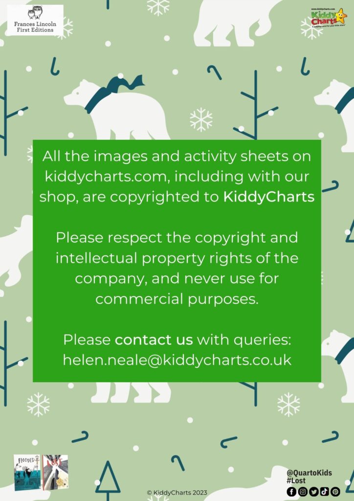 This image is showing the copyright and intellectual property rights of KiddyCharts, and asking viewers to respect their copyright.