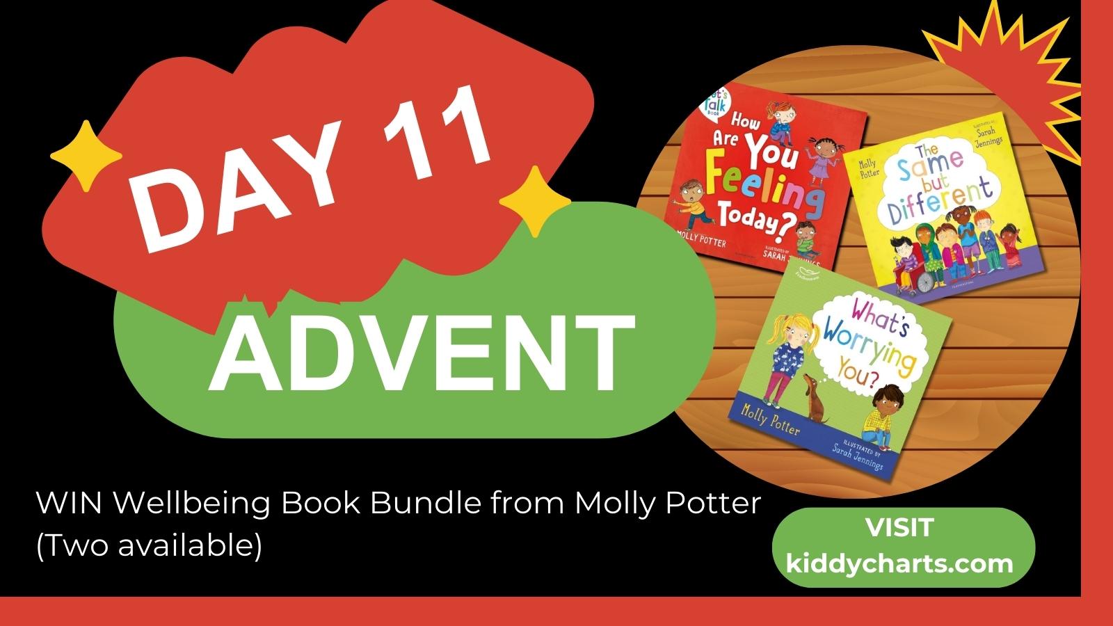 Day 11: Win Molly Potter wellbeing book bundle for kids #KiddyChartsAdvent
