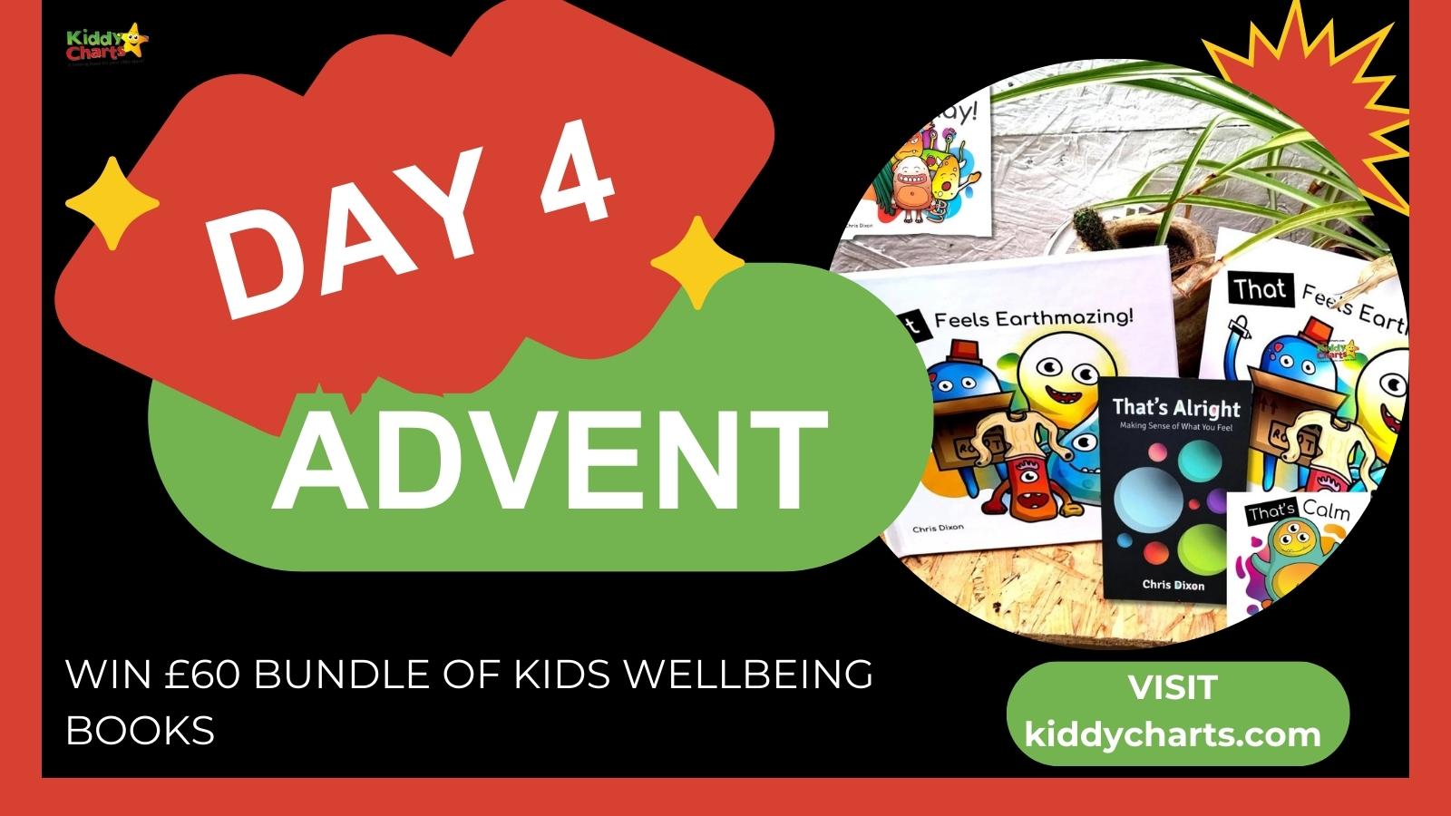 Day 4: Win an amazing bundle of wellbeing books for kids #KiddyChartsAdvent