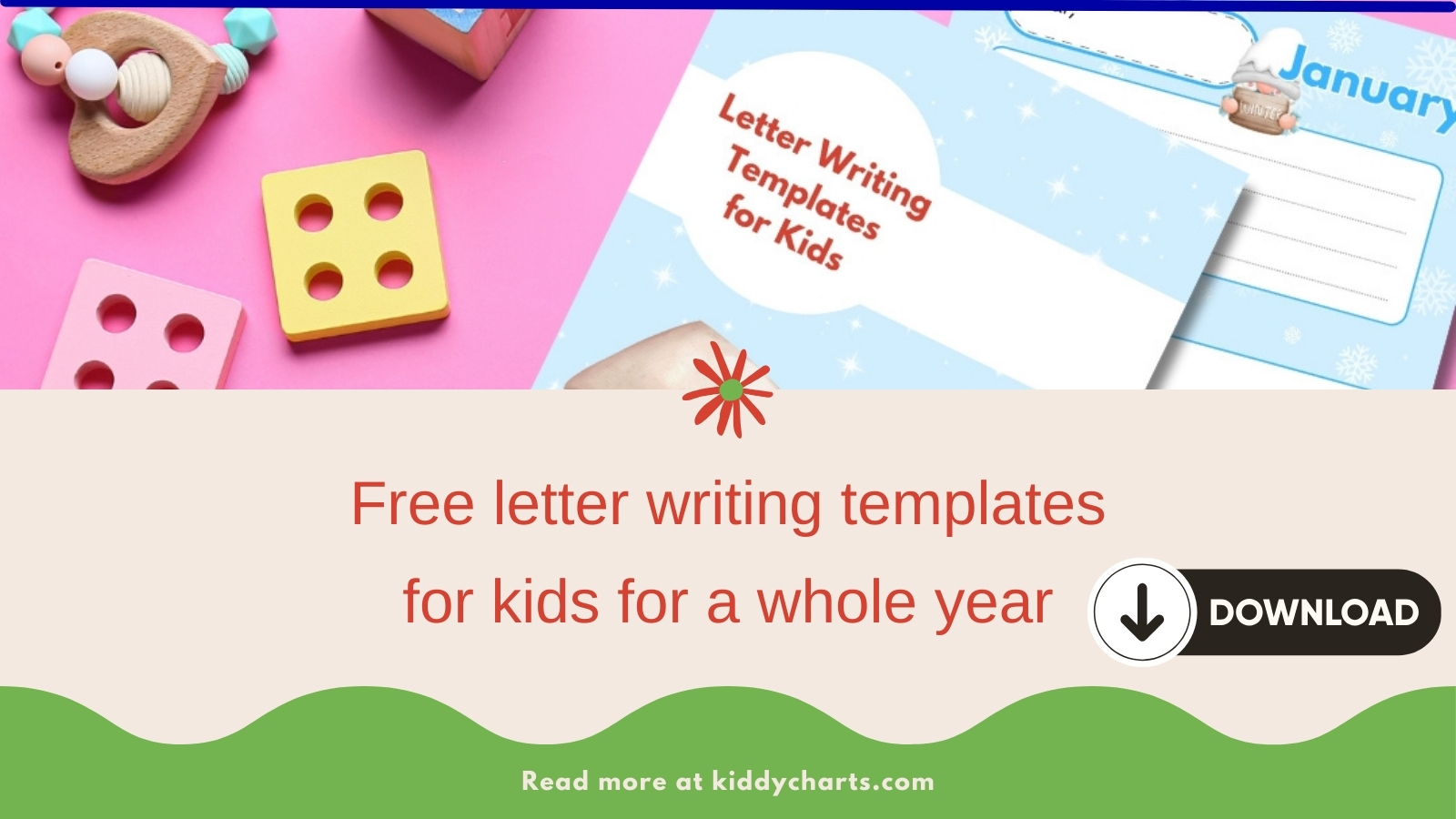 Free letter writing template printable for kids