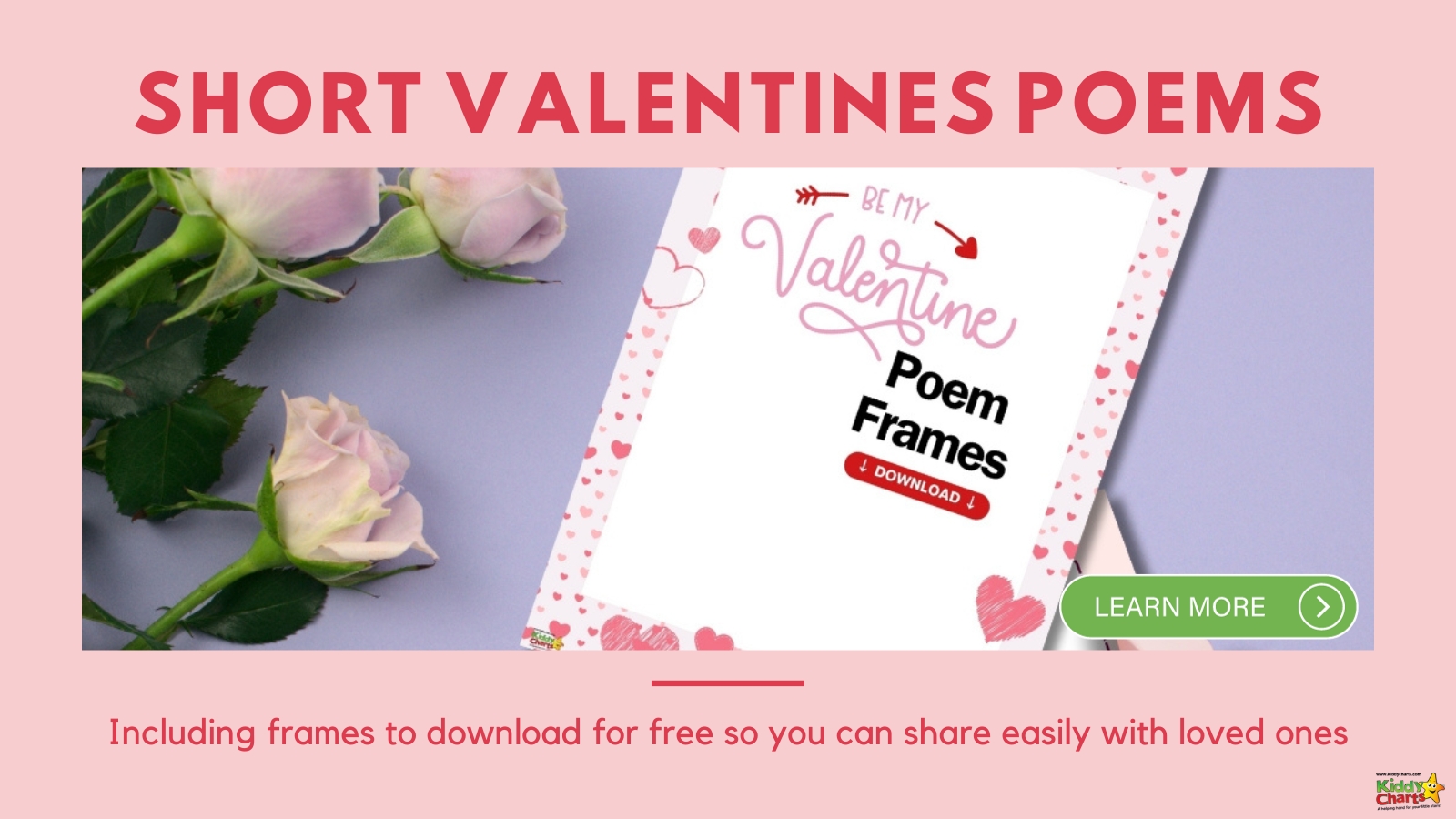 20 original short Valentines Day poems: Includes free frames!