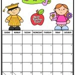 Colorful May calendar with two cartoon people, flowers, and a "Best Teacher Ever" apple. Includes a "Mom" card, © KiddyCharts 2026.