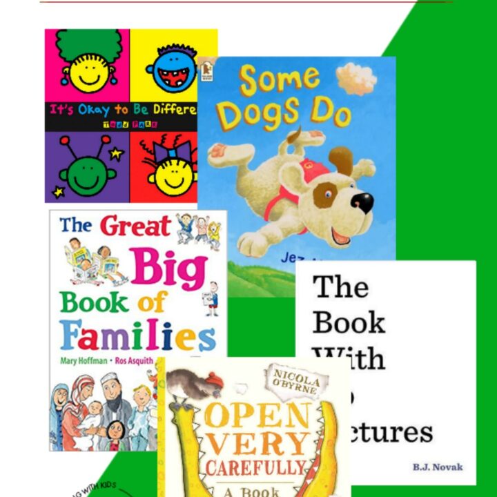 In this image, five books for reluctant readers are being recommended by kiddycharts.com.