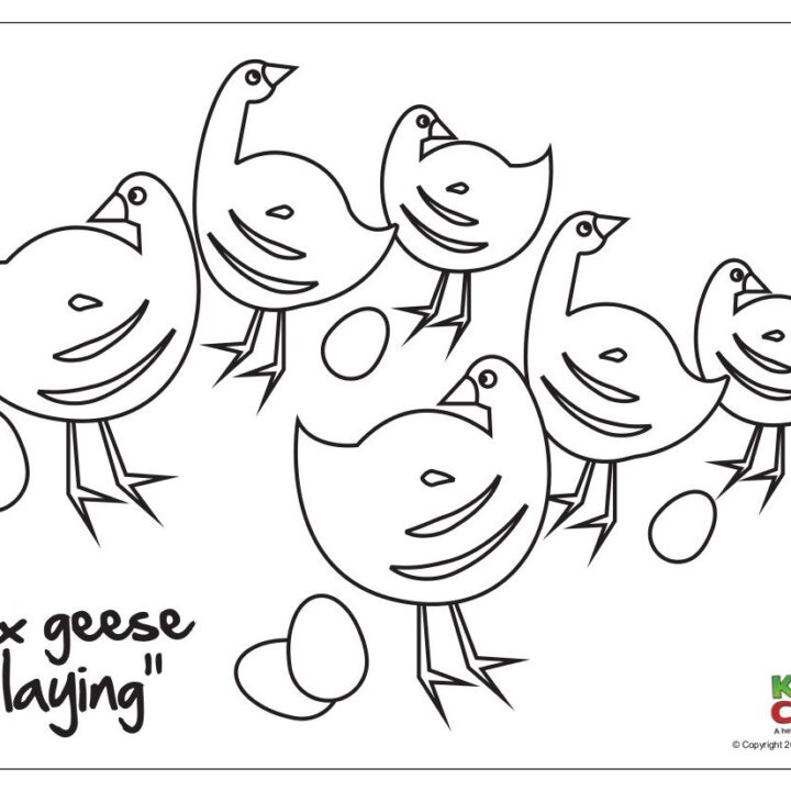 Today we have another printable in our 12 Days of Chistmas series - six geese a laying!