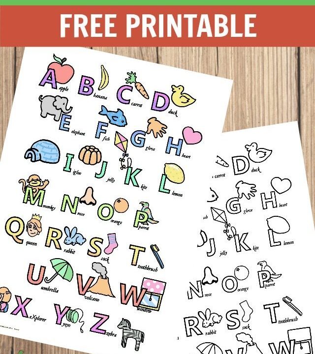Alphabet poster printables for kids