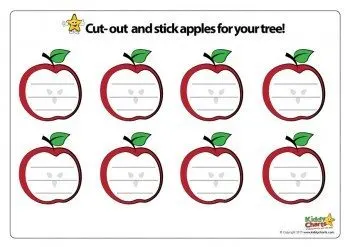 Now you need the apples to help out too! Cut these out, and write down your worries, to help cope with the anxiety a little better.