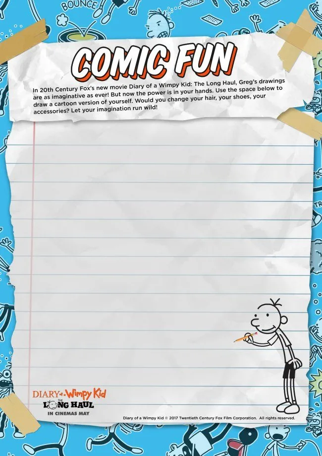 Diary of a Wimpy Kid coloring pages