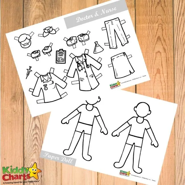 Doctor and Nursers Paper Dolls