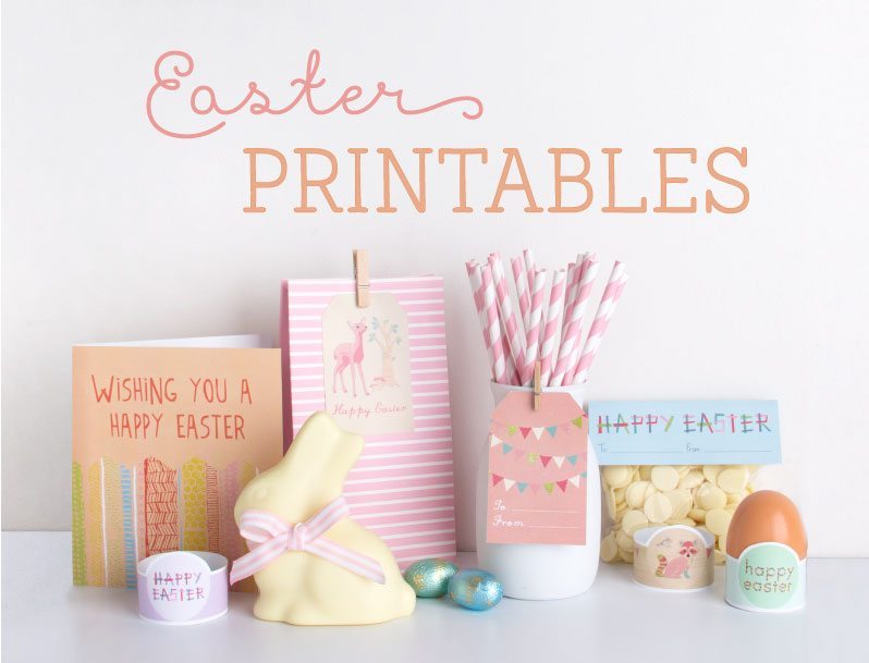 Easter card and party printables