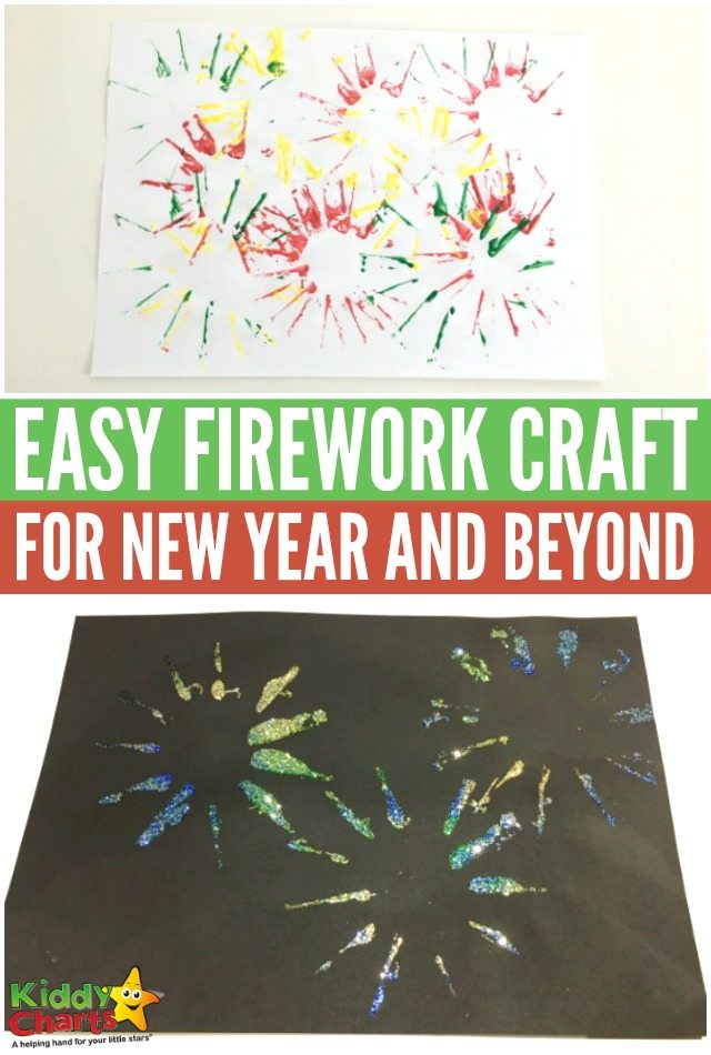 Easy firework craft for kids for New Year and beyond