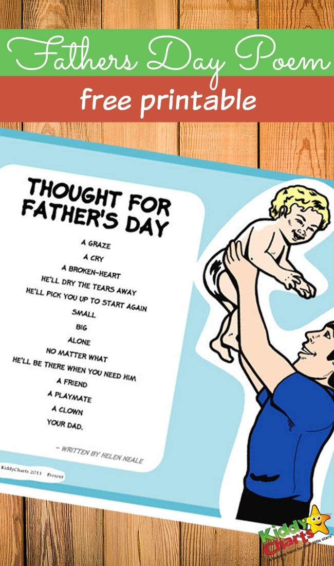 Fathers day poem free printable