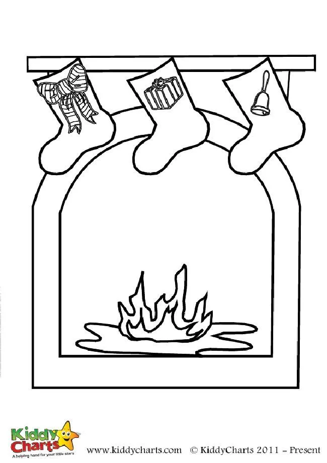 Fireplace and stockings free Christmas printables