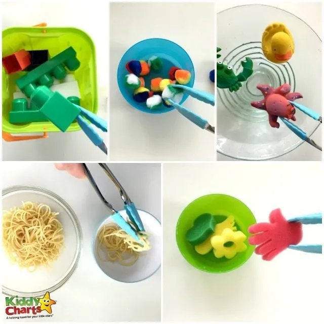 Five activities using kitchen tongs to promote fine motor skills
