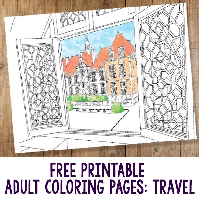 Free Adult Coloring Pages Travel