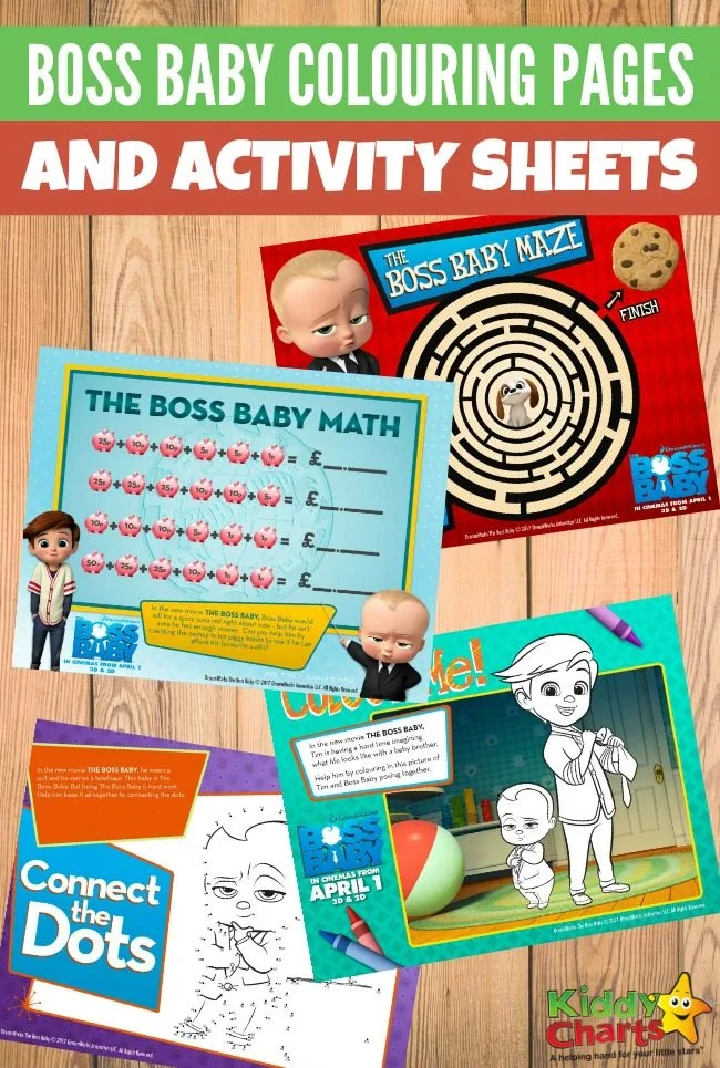 Boss Baby Colouring Pages And Activity Sheets Kiddycharts