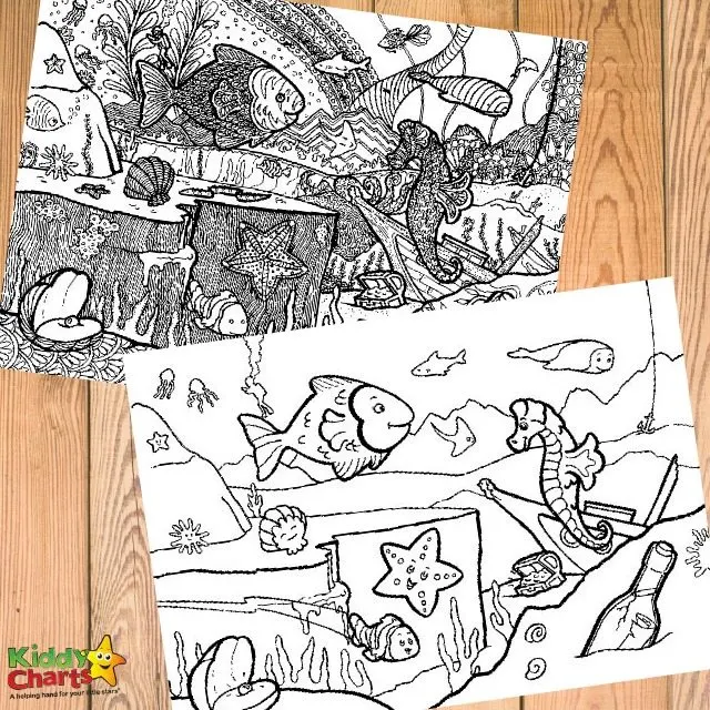 Sea creature coloring pages for adults FREE 