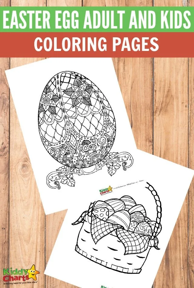 Free printable Easter egg adult and kids coloring pages