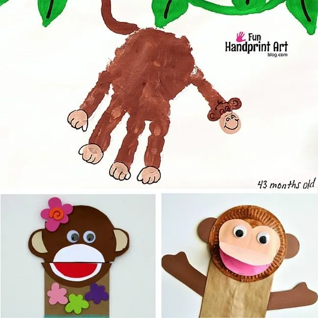 Fun Monkey Crafts to help your kids explore Chinese New Year, as its the Year on the Monkey, and beyond. Paper plates, coloring pages, and games about Monkeys for YOUR little monkeys!