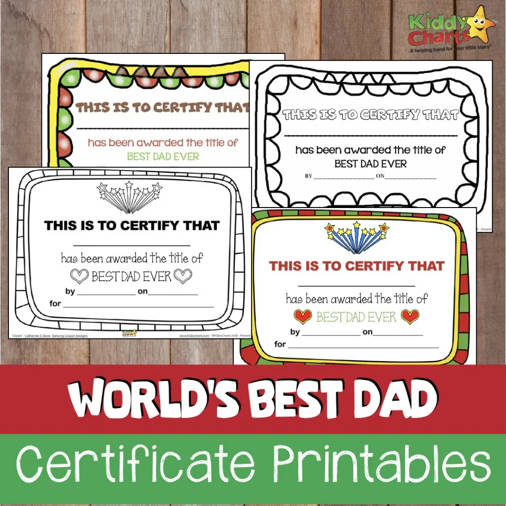 Fathers Day Printable Certificate