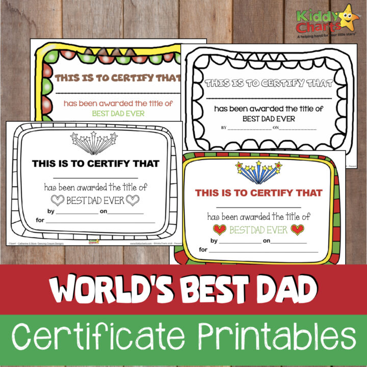 We got Fathers Day Certificates for you - and you can print them in colour or black and white; as well as add the day it was awarded, or not! Your choice #FathersDay #Giftsfordad #Gifts