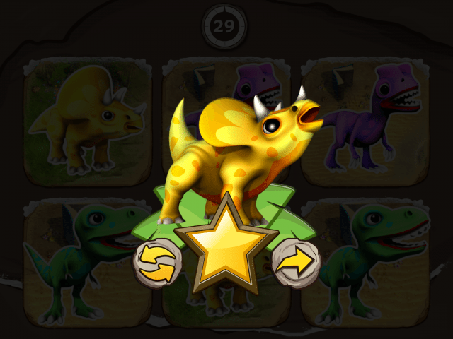 Tricerotops gives you a star when you complete Dino Flip.