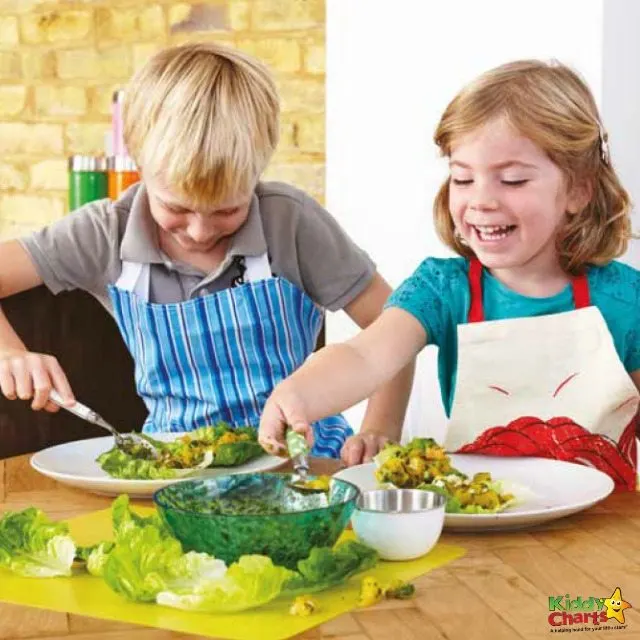 2 children making a mango salad recipe a favourite perfect for kids and family