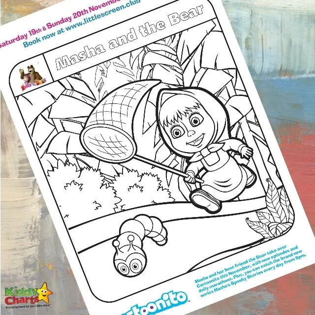 Masha and the Bear Coloring Sheet for Little Ones