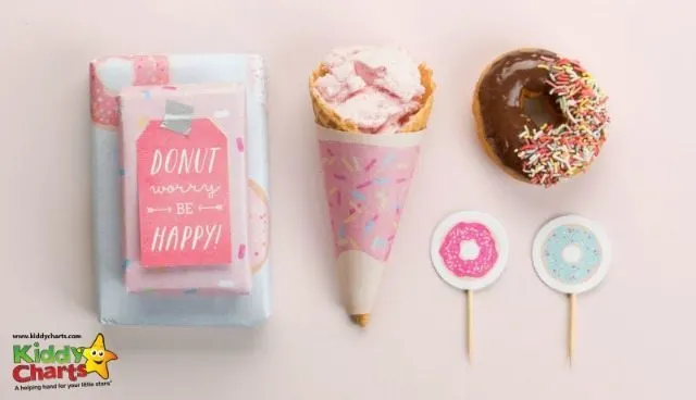 Here are your national donut day party printables - we have a tag, a cone holder and a topper for you. Go on - have a donut!