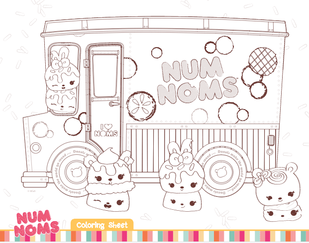 Download this lovely Num Noms Colouring page for your kids to have fun with.