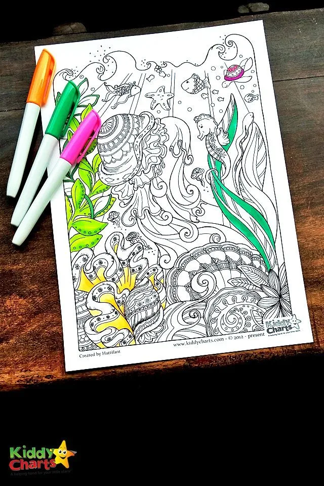 Ocean Coloring Page for Adults