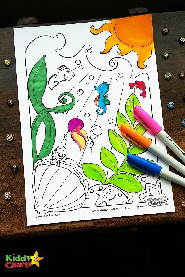 Ocean Coloring Page for Kids