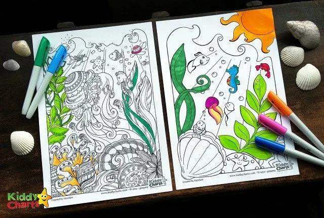 Ocean coloring page 2