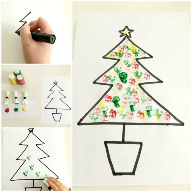 Simple Christmas Tree craft for kids