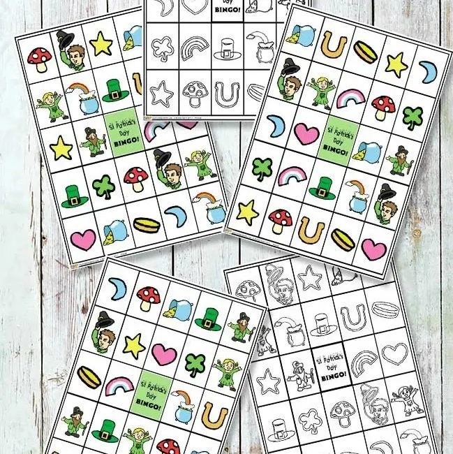 St Patricks day bingo game