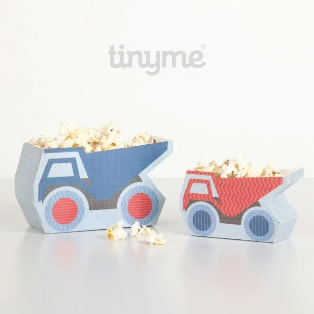 Looking for ideas for a construction birthday party - what about these fantastic truck popcorn holders...don't you just LOVE them!