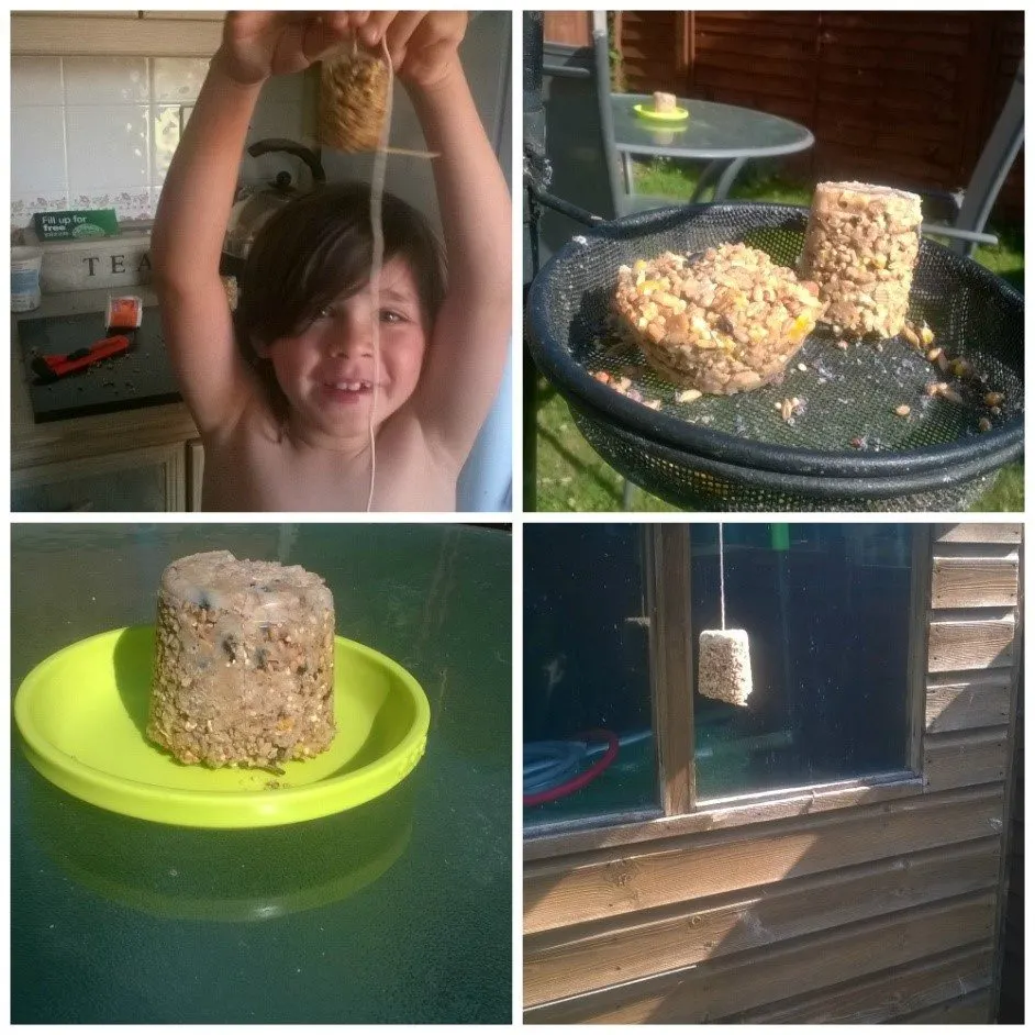 This is a great activity for the summer - making your own bird feeder with the kids!  They really will love getting stuck in with this one.