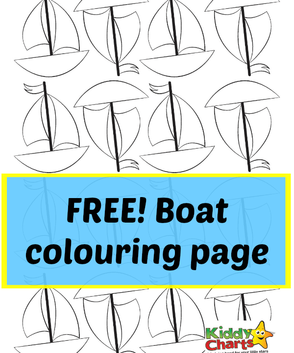 A website is offering a free boat coloring page to help children with their creativity.