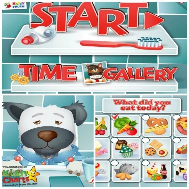 The brush with funny animals is a good app to help little kids brush their teeth, and its free!