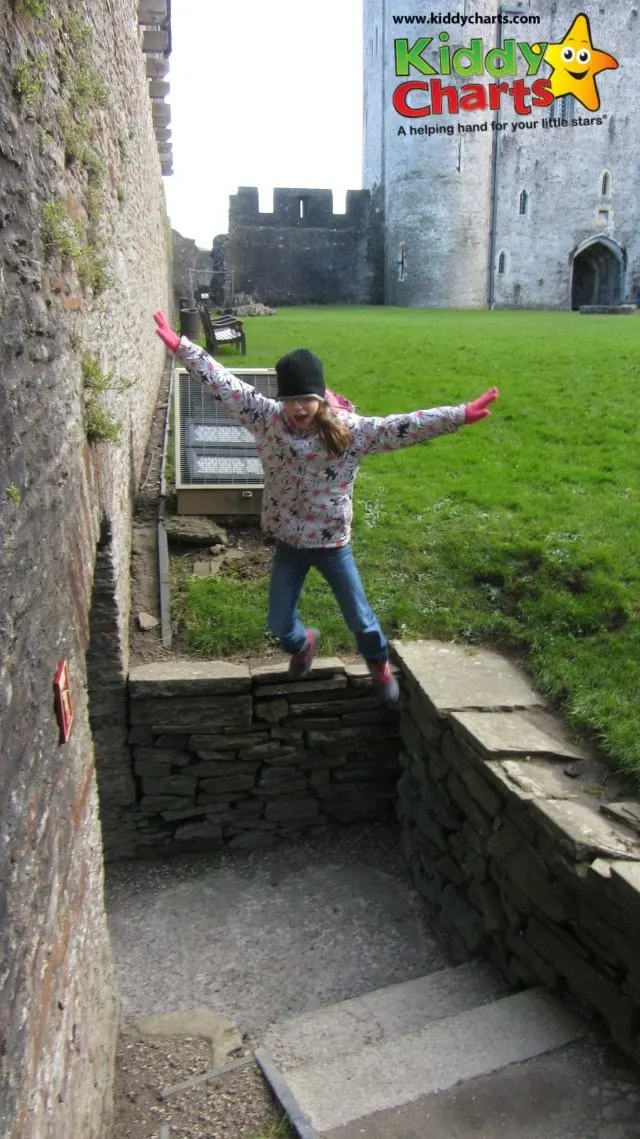 Caerphillip Castle, because of its size, is a wonderful place for the kids to explore - as you can see there are plenty of places to jump off when you are a kid - and lots of fun to be had there...