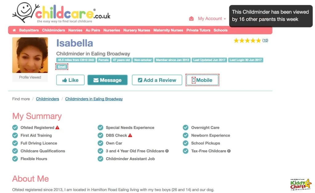 It is easier choosing childcare with the provider profiles on childcare.co.uk because they give you full details of what documentation each provider has given.