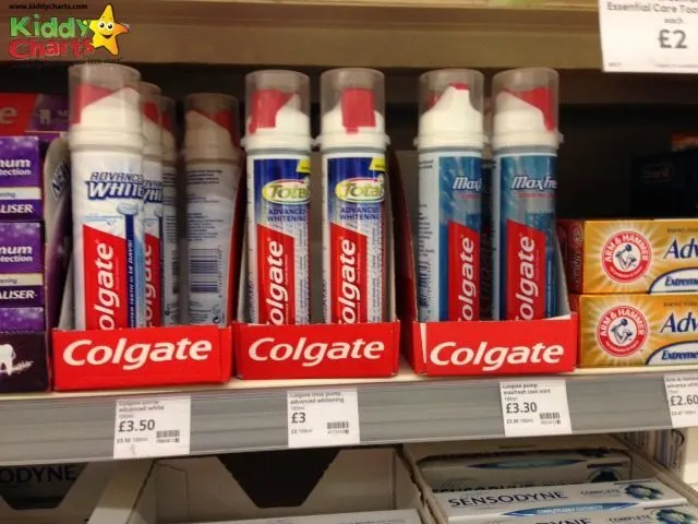 Colgate toothpaste on the shelf in Waitrose