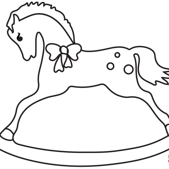 Rocking horse coloring pages