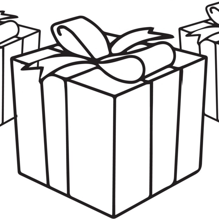 Presents - free Christmas coloring pages