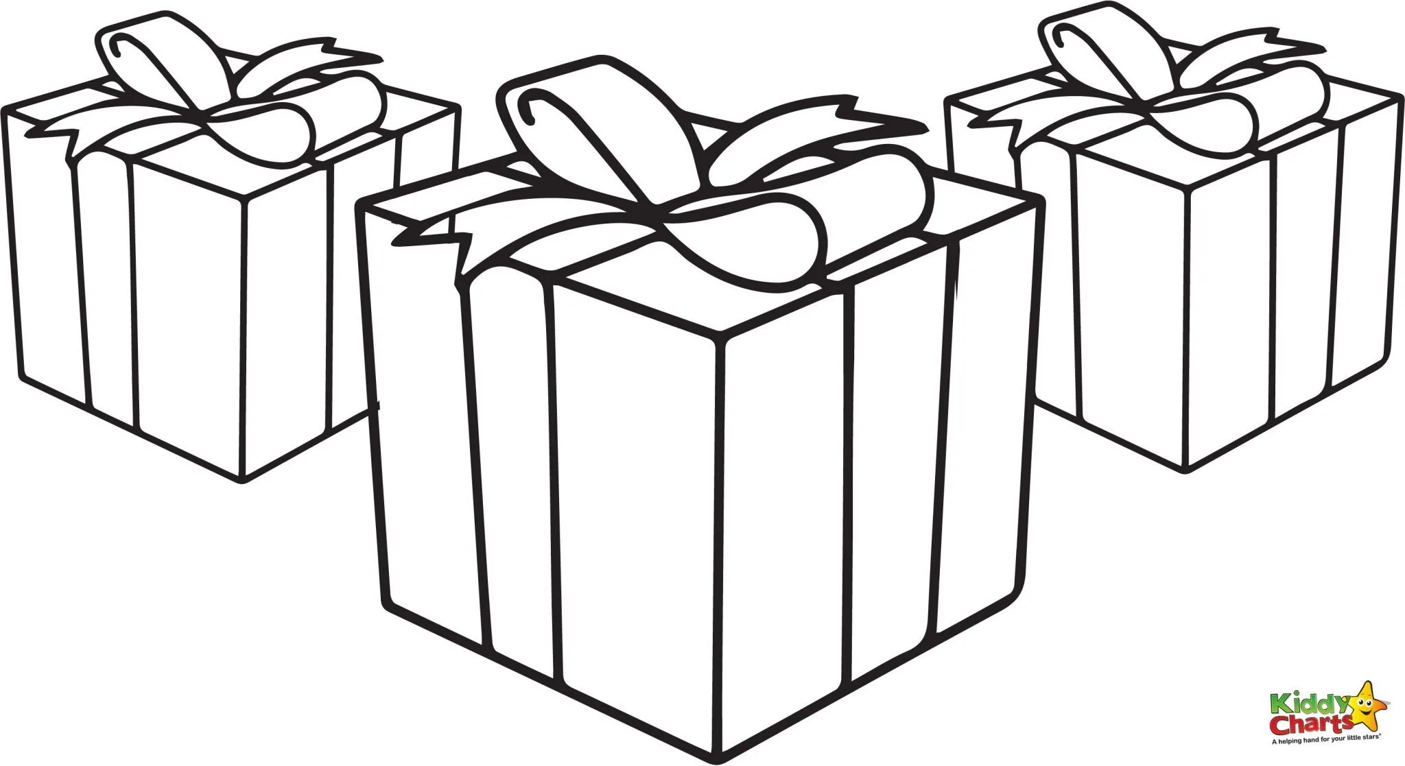 Presents - free Christmas coloring pages
