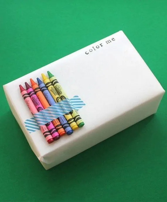 What about this as a great way to get your kids to get creative with their wrapping!