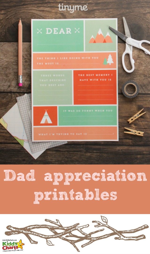 If you want to give Dad something to show your appreciateion for Fathers Day then these free printables are perfect. You could even frame them and give them to Dad as a gift.