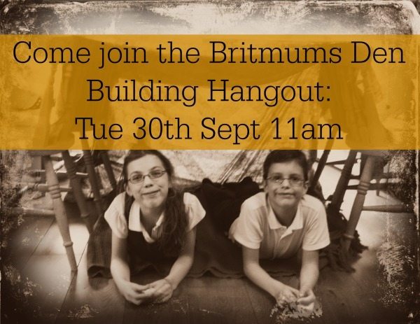 People are gathering to build dens together virtually on Tuesday, September 30th at 11am.