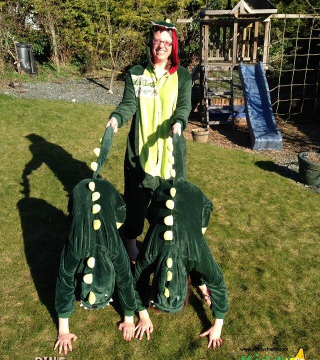 My Dinosaurs are saddled up and we are ready to boogie in the Comic Relief Danceathon!