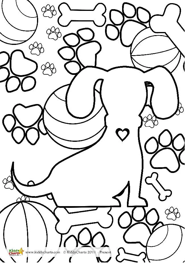 Free Printable Dog Coloring Page for Kids