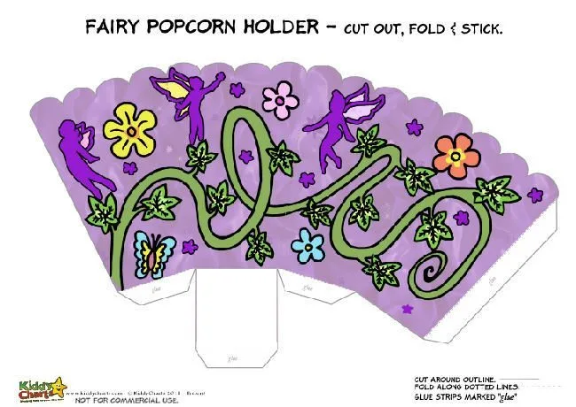 Printable Fairy Popcorn Holder for Kids